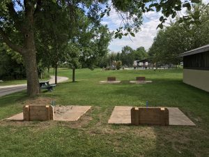 Enjoy many outdoor games, including horse shoes.