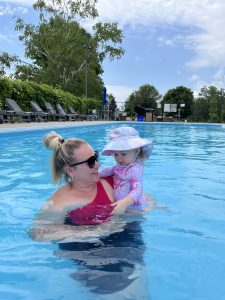 Family fun in the heated pool.