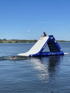 Adventurous fun on the 9ft waterslide at Southview.