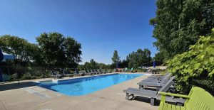 Relax poolside at our outdoor heated pool.